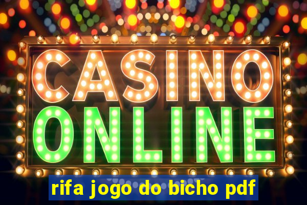 rifa jogo do bicho pdf